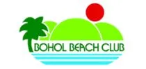 Logo of Bohol Beach Club featuring an abstract design with a green palm tree, rolling green hills, a red sun, and blue waves. The text "Bohol Beach Club" is prominently displayed across the center.