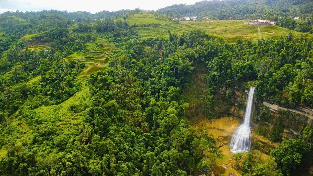 Can-umantad Falls and Cadapdapan Rice Terraces in Candijay Bohol Philippines