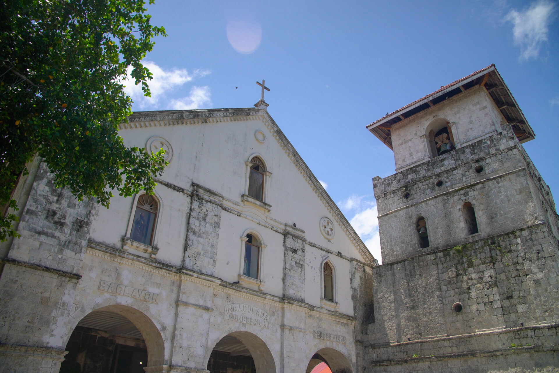 Historic Baclayon Church and centuries-old bell tower, one of the oldest stone churches in the Philippines.